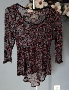 Fashion Magazine Lace Flower Top